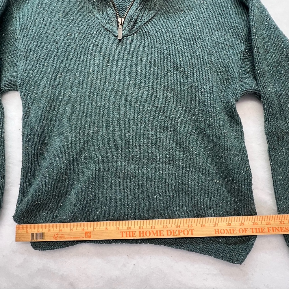 VTG‎ Alps Woman’s Half Zip Green Sweater, Medium - Picture 8 of 9